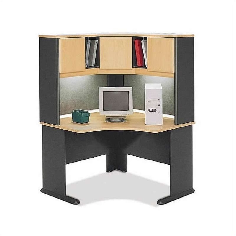 Bush Business Series A Corner Desk With Hutch Office Suite In Beech