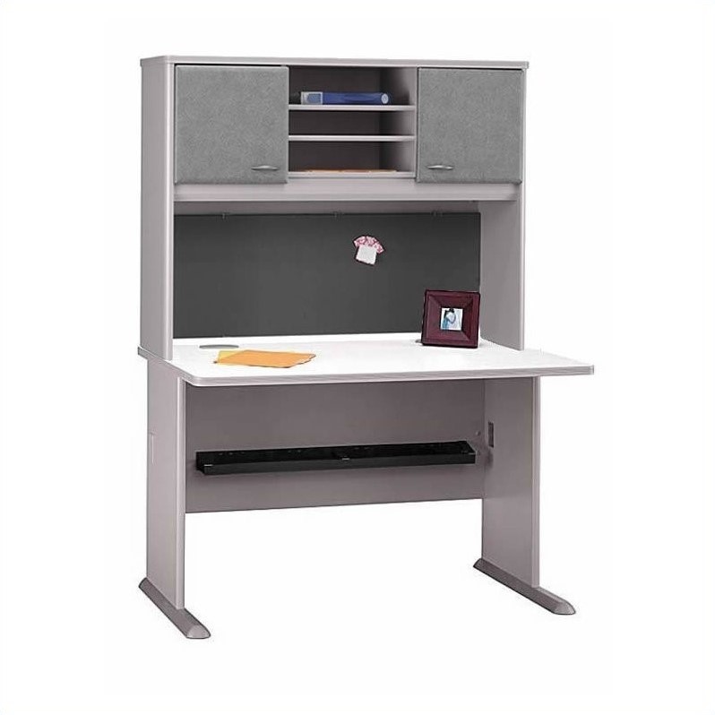 Bush Business Series A 12 Piece 2 Person Corner Workstation In Pewter