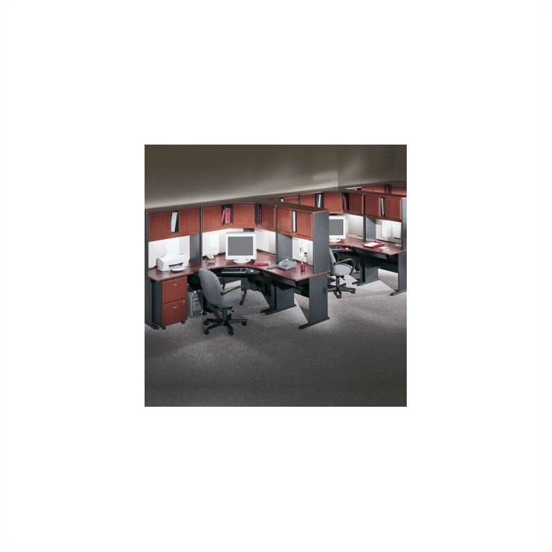Bush Business Furniture Series A Hansen Cherry Corner Computer Office