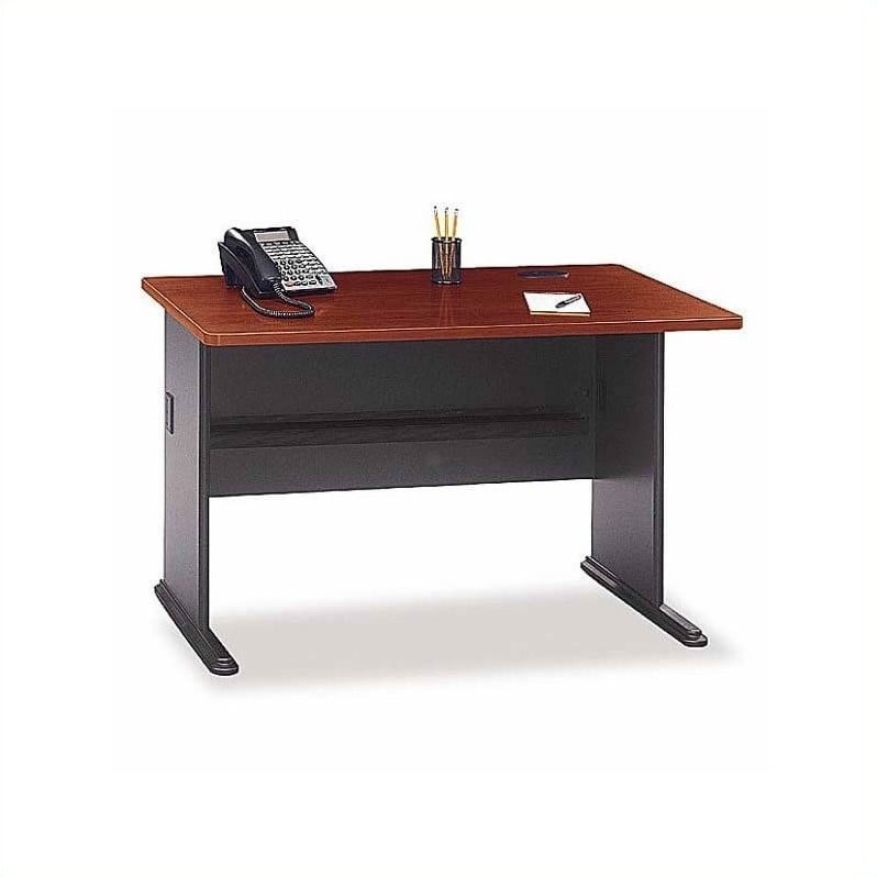 Bush Business Series A Hansen Cherry T Shaped Dual Workstations