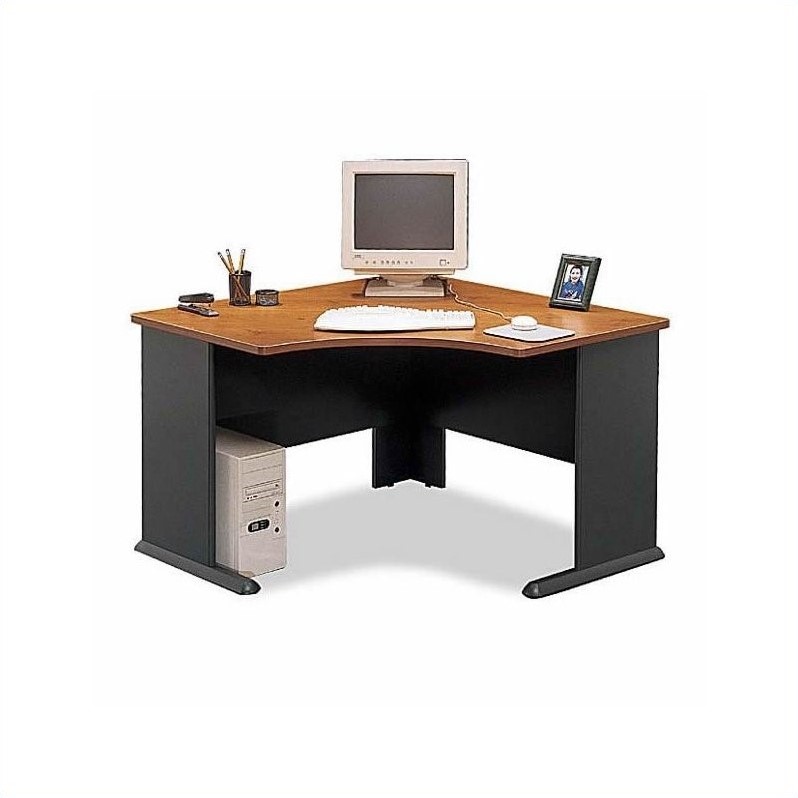 Bush Business Furniture Series A 6-Piece 2-Person Workstation in Natural Cherry