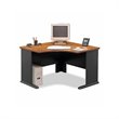 Bush Business Furniture Series A 12-Piece 4-Person Workstation in Natural Cherry