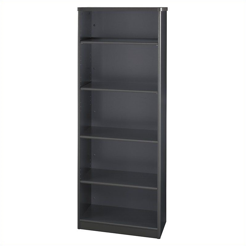 Bush Business Furniture Series A 26W 5Shelf Bookcase in Slate WC84865