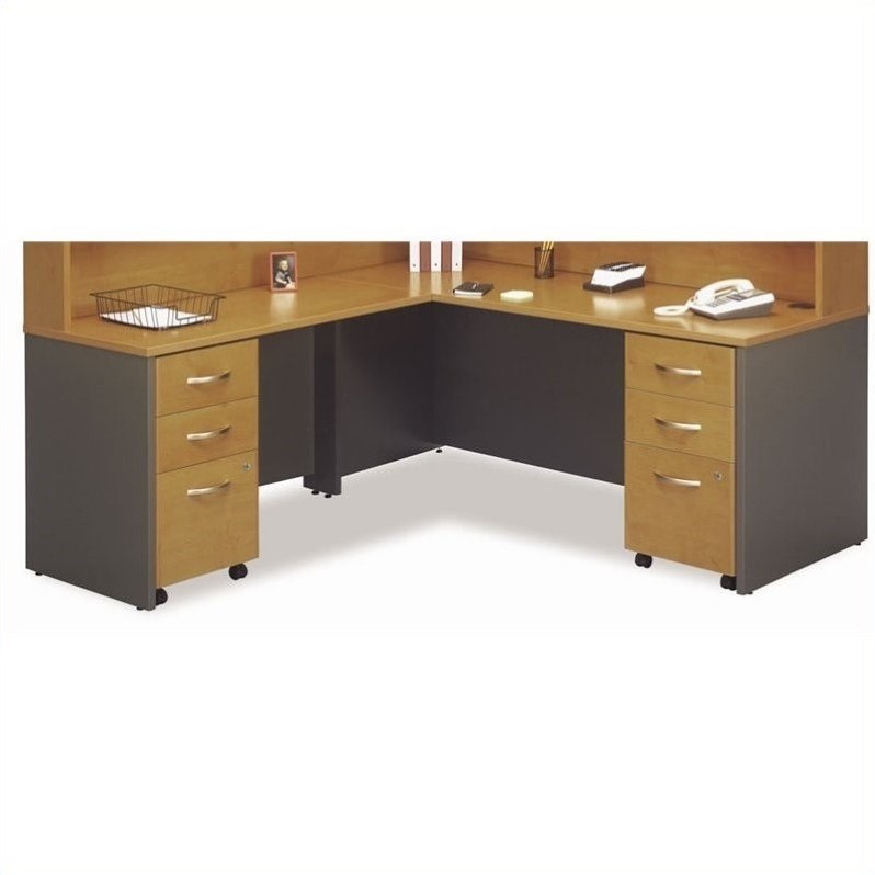 Bush Business Furniture Series C 3-Piece 72" L-Shape Desk Set In ...