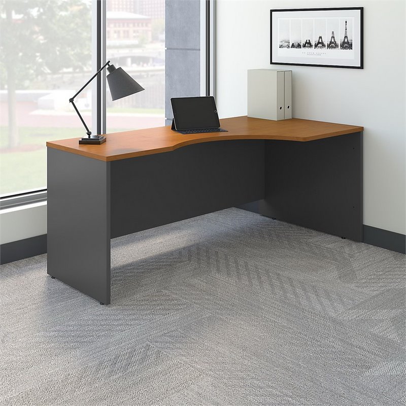 Series C 72W Right Handed Corner Desk in Natural Cherry Engineered