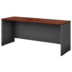 series c 72w x 24d credenza desk in hansen cherry - engineered wood