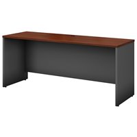 Bush Business Furniture Series C 72W x 30D Office Desk with Mobile File Cabinet Mocha Cherry