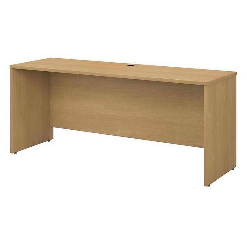 Series C 72W x 24D Credenza Desk in Light Oak Engineered Wood Cymax