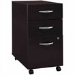 Bush Business Furniture Series C Mocha Cherry Bow Front Desk and Filing Cabinets