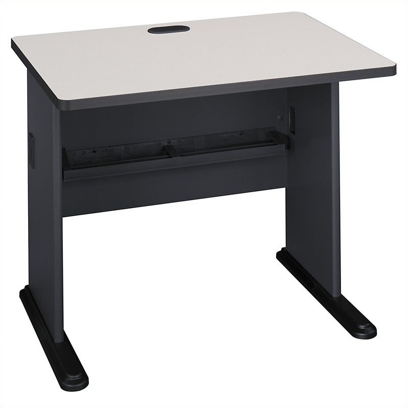 Bush Business Furniture Series A 36W Desk in Slate and White Spectrum WC8436A