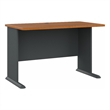 Series A 48W Office Desk in Natural Cherry and Slate - Engineered Wood