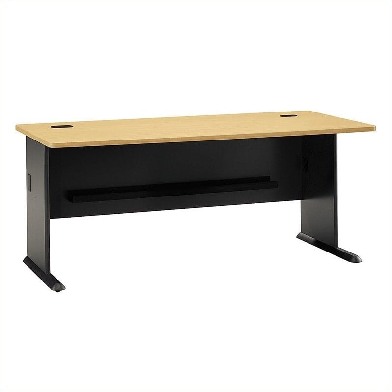 Bush Business Furniture Series A 72w Desk In Beech And Slate Wc14372