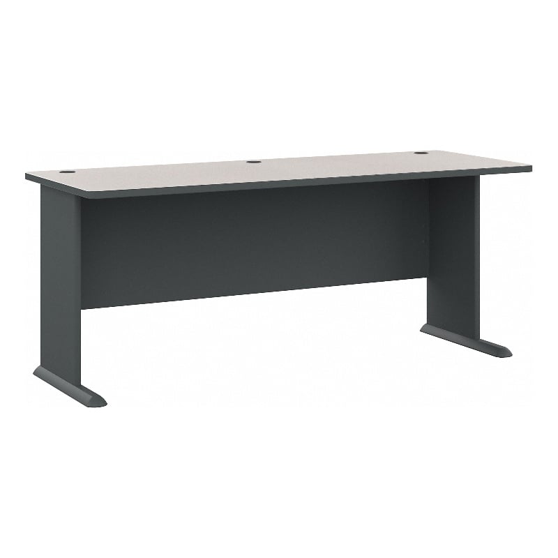 Series A 72W Office Desk in Slate and White Spectrum - Engineered Wood