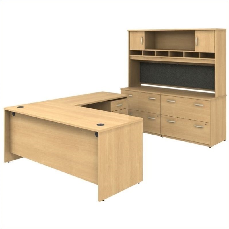 Bush Business Furniture Series C 6Piece LShape Desk with in