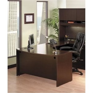 bush bbf series c right-hand bow-front desk with return