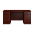 Arlington Computer Desk with Storage and Keyboard Tray in Harvest Cherry
