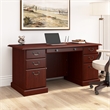 Bush Business Furniture Arlington Executive Desk with Drawers in Harvest Cherry