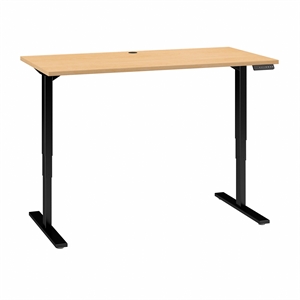 bbf move 80 series 60w x 30d height adjustable standing desk with black base