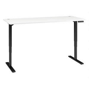 bbf move 80 series 72w x 30d height adjustable standing desk with black base