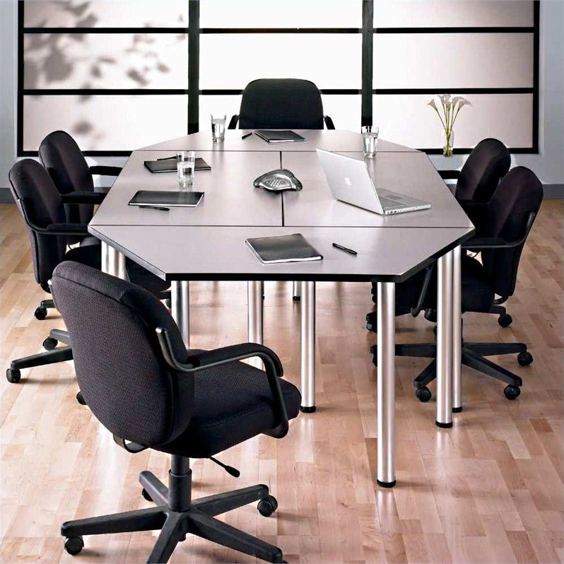 Bush Business Furniture Aspen Octagon Conference Table White Spectrum