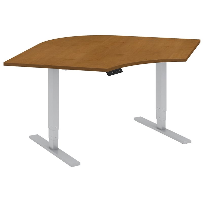 Bush Business Furniture Move 80 Series 48W Corner Height Adjustable Standing Desk in Cherry