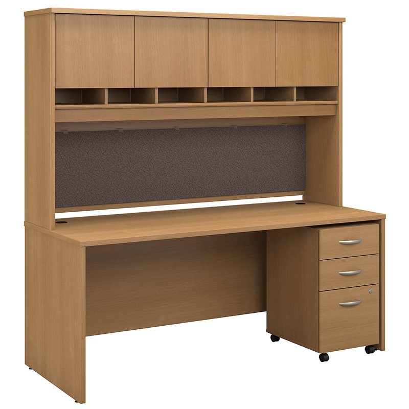 Bush Business Furniture Series C 72"W x 30"D Office Desk with Hutch and
