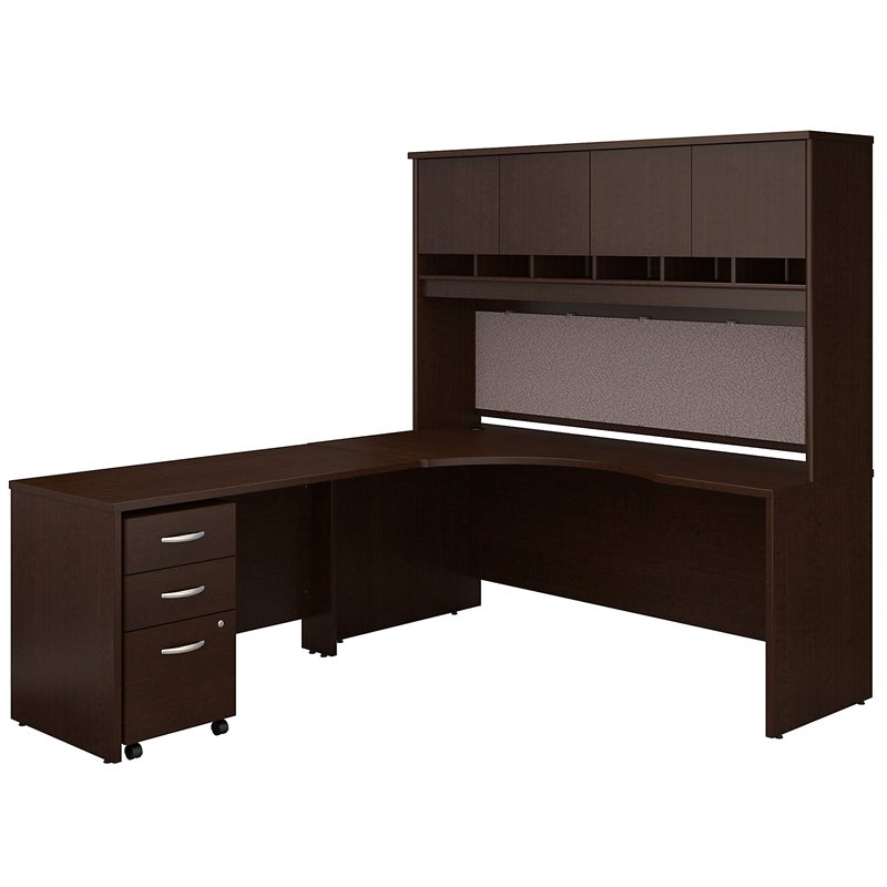Bush Business Furniture Series C Left Hand Corner Desk with Hutch and