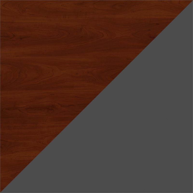 Series C Left Hand Bow U-Shaped Desk with Mobile File Cabinet in Hansen Cherry