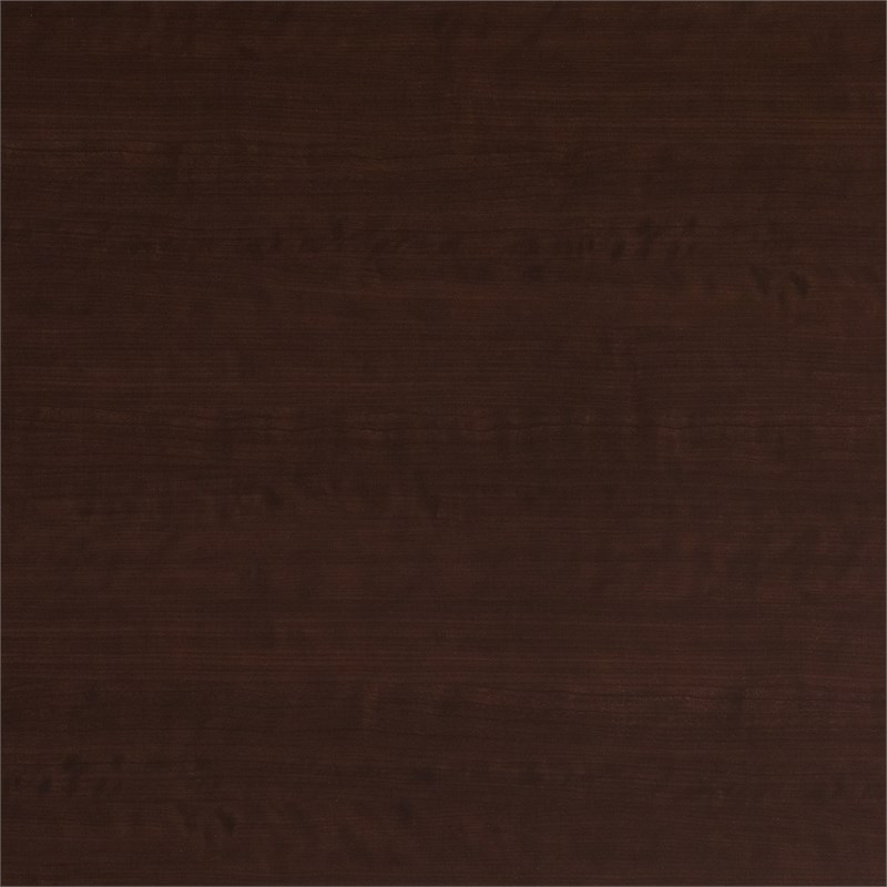 Series C Right Hand Bow Front U Shaped Computer Desk with Hutch in Mocha Cherry