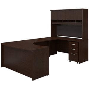 bush business furniture series c 60w rh bow front u station with storage