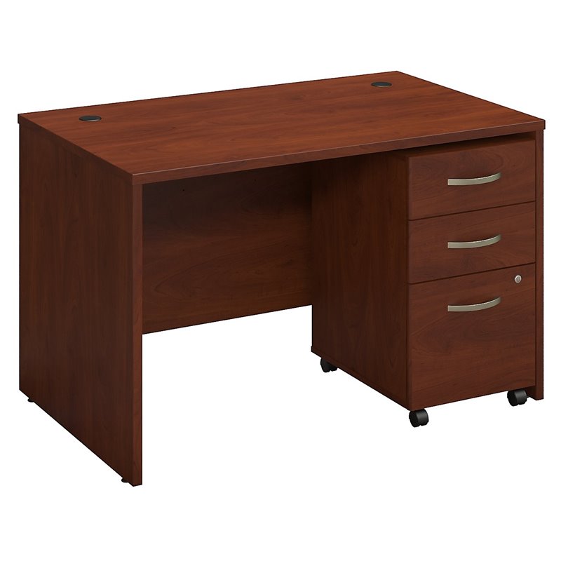 Bush Furniture Birmingham Credenza Desk with Keyboard Tray and Storage