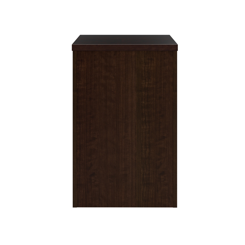 Office in an Hour 3 Drawer Mobile File Cabinet in Mocha Cherry - Engineered Wood