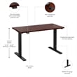 Move 60 Series 48W Adjustable Standing Desk in Hansen Cherry - Engineered Wood