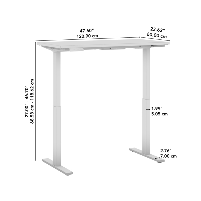 Move 60 Series 48W Adjustable Standing Desk in Mocha Cherry - Engineered Wood