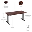 Move 60 Series 60W Adjustable Standing Desk in Hansen Cherry - Engineered Wood