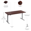 Move 60 Series 60W Adjustable Standing Desk in Hansen Cherry - Engineered Wood