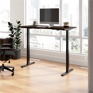 Move 60 Series 60W Adjustable Standing Desk in Mocha Cherry - Engineered Wood