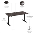 Move 60 Series 60W Adjustable Standing Desk in Storm Gray - Engineered Wood