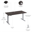 Move 60 Series 60W Adjustable Standing Desk in Storm Gray - Engineered Wood