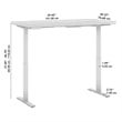 Move 60 Series 60W Adjustable Standing Desk in White - Engineered Wood
