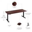 Move 60 Series 72W Adjustable Standing Desk in Hansen Cherry - Engineered Wood
