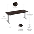 Move 60 Series 72W Adjustable Standing Desk in Mocha Cherry - Engineered Wood