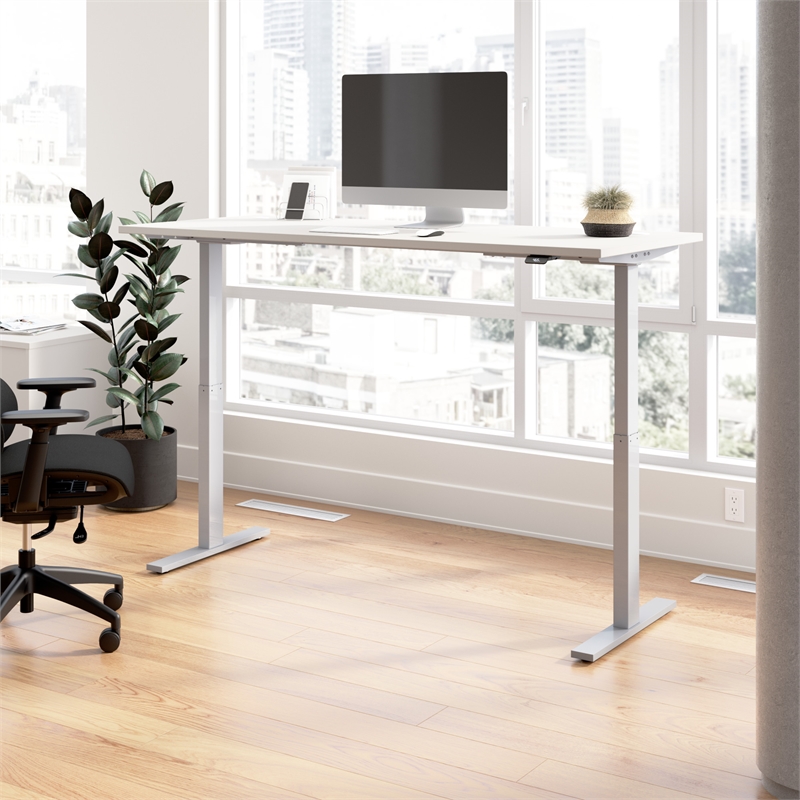 Move 60 Series 72W Adjustable Standing Desk in White - Engineered Wood