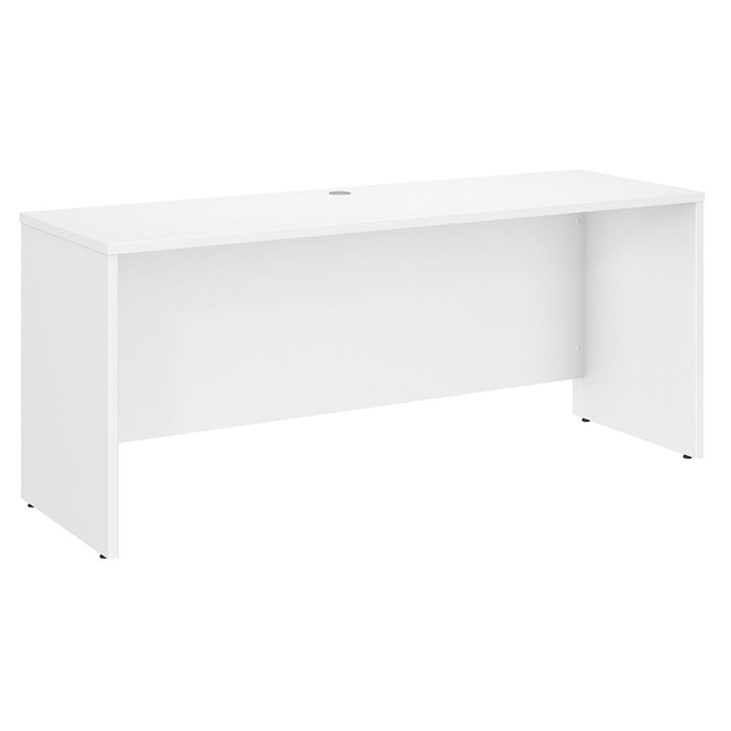 Studio C 72W x 24D Credenza Desk in White - Engineered Wood