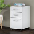 Studio C 3 Drawer Mobile File Cabinet in White - Engineered Wood