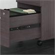 Studio C 60W Office Desk with File Cabinet in Storm Gray - Engineered Wood