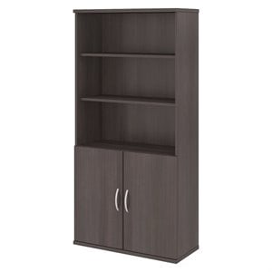 Bush Business Furniture Studio C 36W 5 Shelf Bookcase With Doors