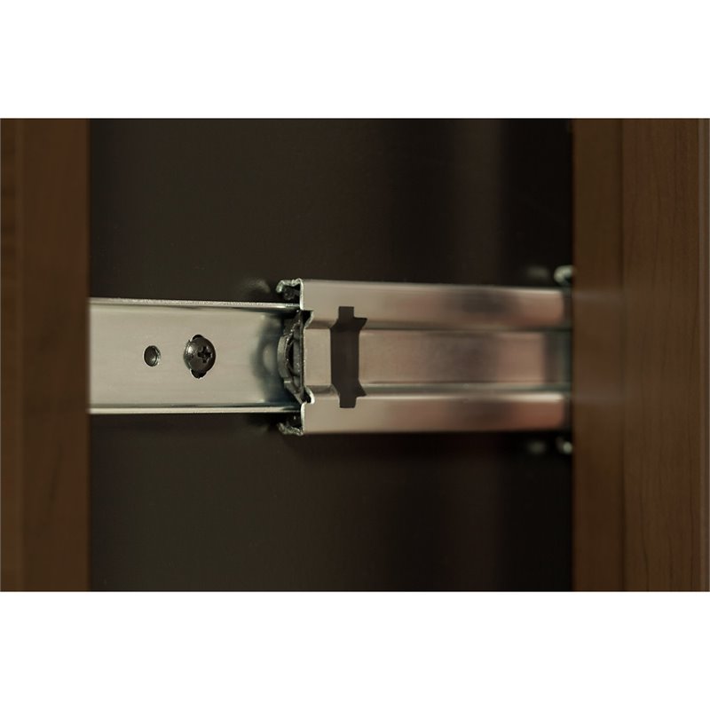 BBF Series C Engineered Wood Computer Desk with Mobile Pedestal in Mocha Cherry