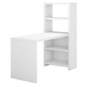 Echo 56W Craft Table in Pure White - Engineered Wood