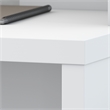 Echo L Shaped Bow Front Desk in Pure White - Engineered Wood